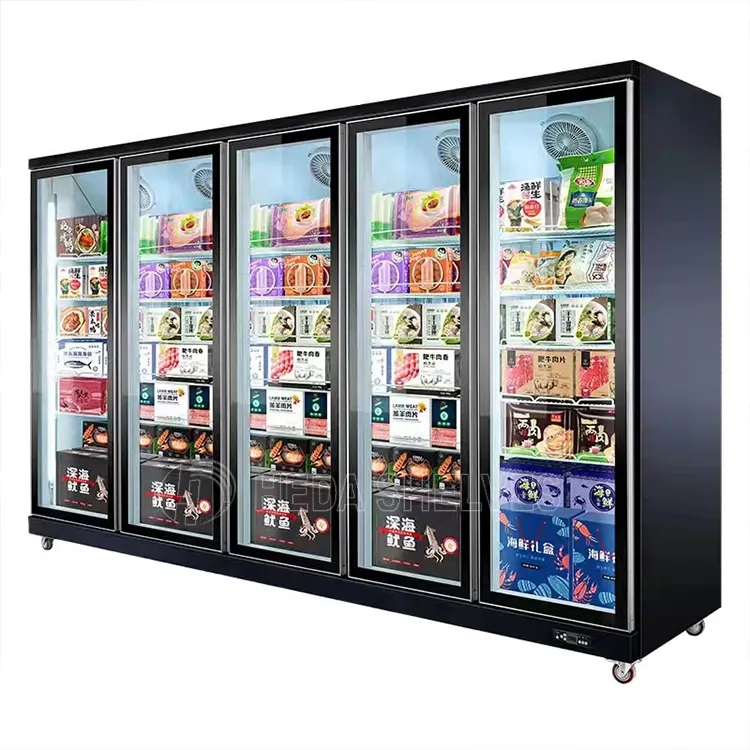 Производство, оптовая продажа, Роскошный раздельный вертикальный Холодильный шкаф для супермаркетов
