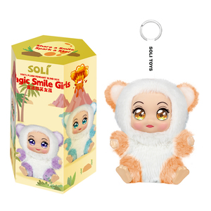 Offre Spéciale 6 pièces magique sourire filles point aveugle boîte porte-clés jouets poupées dessin animé mignon Anime Figure mystère boîtes meilleurs cadeaux cadeau - Product Image 3