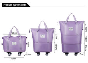 Sac d'expédition de fret aérien 2023 nouveaux arrivages extensible super grande capacité sacs de rangement pliants avec roues bagages sacs de voyage - Product Image 4