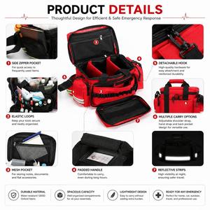 Trousse de premiers secours médicale personnalisée grande capacité avec bande réfléchissante pour les urgences et les traumatismes - Product Image 4