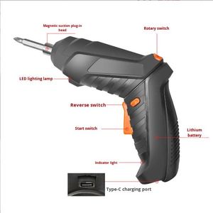 Tournevis électrique multifonctionnel portatif rechargeable, perceuse à percussion, perceuse pistolet, qualité industrielle, 3000 tr/min, 10 Nm <span class=keywords><strong>max</strong></span>. - Product Image 4