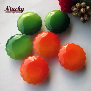 Botões de Acrílico Niucky 25mm com Gradiente Floral, 1 Furo, para Gravação, com Lantejoulas de Base Plana de Alto Brilho, Laváveis, Decorativos para Casacos, Vestidos e Cabelo - Product Image 1