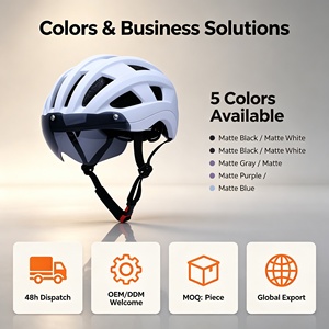 Casque de vélo magnétique intégré avec lunettes résistantes à l'eau pour hommes et femmes, cyclistes de route et de montagne, avec feux d'avertissement clignotants - Product Image 6