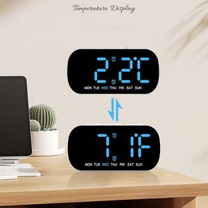 Reloj Despertador Electrónico Moderno y Sencillo, Multifunción, con Pantalla LED Digital, Indicación del Día de la Semana y 24 Horas, Dos Conjuntos de Relojes de Escritorio USB - Product Image 4