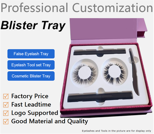 Transparent White PVC Blister Tray with <strong>Rectangular</strong> Shape Molded <strong>Insert</strong> Eyelash <strong>Plastic</strong> for Cosmetic Products - Product Image 5