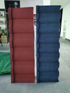 Tuiles en métal revêtues de pierre pour les <span class=keywords><strong>maisons</strong></span> américaines-Bardeaux imperméables durables avec conception d'écailles de poisson - Product Image 5