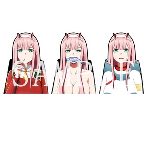 สติกเกอร์ติดกระเป๋าเดินทางลายอนิเมะเซ็กซี่ DARLING in the FRANXX Zero Two แบบ 3 มิติ กันน้ำ ผลิตจากวัสดุ PET เป็นมิตรกับสิ่งแวดล้อม ใช้ตกแต่งรถยนต์ แล็ปท็อป - Product Image 1