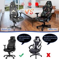 Housse ergonomique pour chaise de jeu d'ordinateur de bureau, housse de chaise de course, extensible (housse de chaise uniquement, le motif peut être personnalisé)