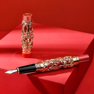 Jinhao Draogn Phoenix Luxury Vintage Beauty Pluma estilográfica de metal de estilo antiguo-Pluma de colección exquisita-Ideal para hombres y mujeres - Product Image 2
