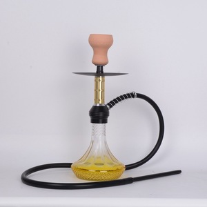 Nouvelle Arrivée 45mm Hauteur Base En Verre En Alliage D'aluminium <span class=keywords><strong>Shesha</strong></span> Narguilé Ensemble En Métal Arabe Fumer Shisha Narguilé En Gros - Product Image 3