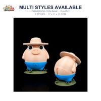 Hucha con Forma de Cerdo Impresa en 3D, 12 cm, Linda Figura de Cerdo de Dibujos Animados, Hucha de Ahorro, Adorno de Escritorio, Regalo Coleccionable para Mayores de 5 Años