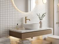 Carreaux muraux en céramique de porcelaine blanche 300x300mm, brillants, pour salle de bain et cuisine, mosaïque