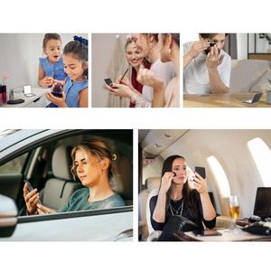 Màu Đen Cá Nhân Nhỏ Gọn Gương Túi Xách Nhỏ 12 Hình Dạng Xách Tay Espejos Compactos Klappspiegel Túi Vuông Miroir - Product Image 6