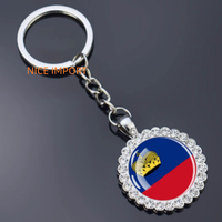 Porte-clés fleur en strass drapeau d'Islande, très populaire, pour sac à dos, décoration de clés, breloque de portefeuille, souvenir de voyage