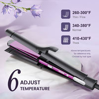 Fer à friser, lisser et onduler 3-en-1 personnalisé – Fer à cheveux multifonction professionnel électrique
