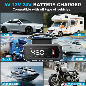 <span class=keywords><strong>Chargeur</strong></span> de <span class=keywords><strong>batterie</strong></span> intelligent HTRC 45A/18A/10A, entrée AC <span class=keywords><strong>6V</strong></span>/<span class=keywords><strong>12V</strong></span>/24V, PC ignifuge, pour voiture/moto, Lifepo4, plomb-acide, AGM, GEL, PB, lithium - Product Image 5