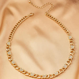 Trendy new diamond heart chain necklace <b>bracelet</b> <b>set</b> retro hip-hop style jewelry <b>set</b> - Product Image 3
