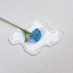 ช่อดอกไม้ถักมือจากไหมพรม DREA Forget-me-not ดอกไม้ประดิษฐ์โครเชต์ ของขวัญวันเกิด วันคริสต์มาส ขายส่ง - Product Image 3