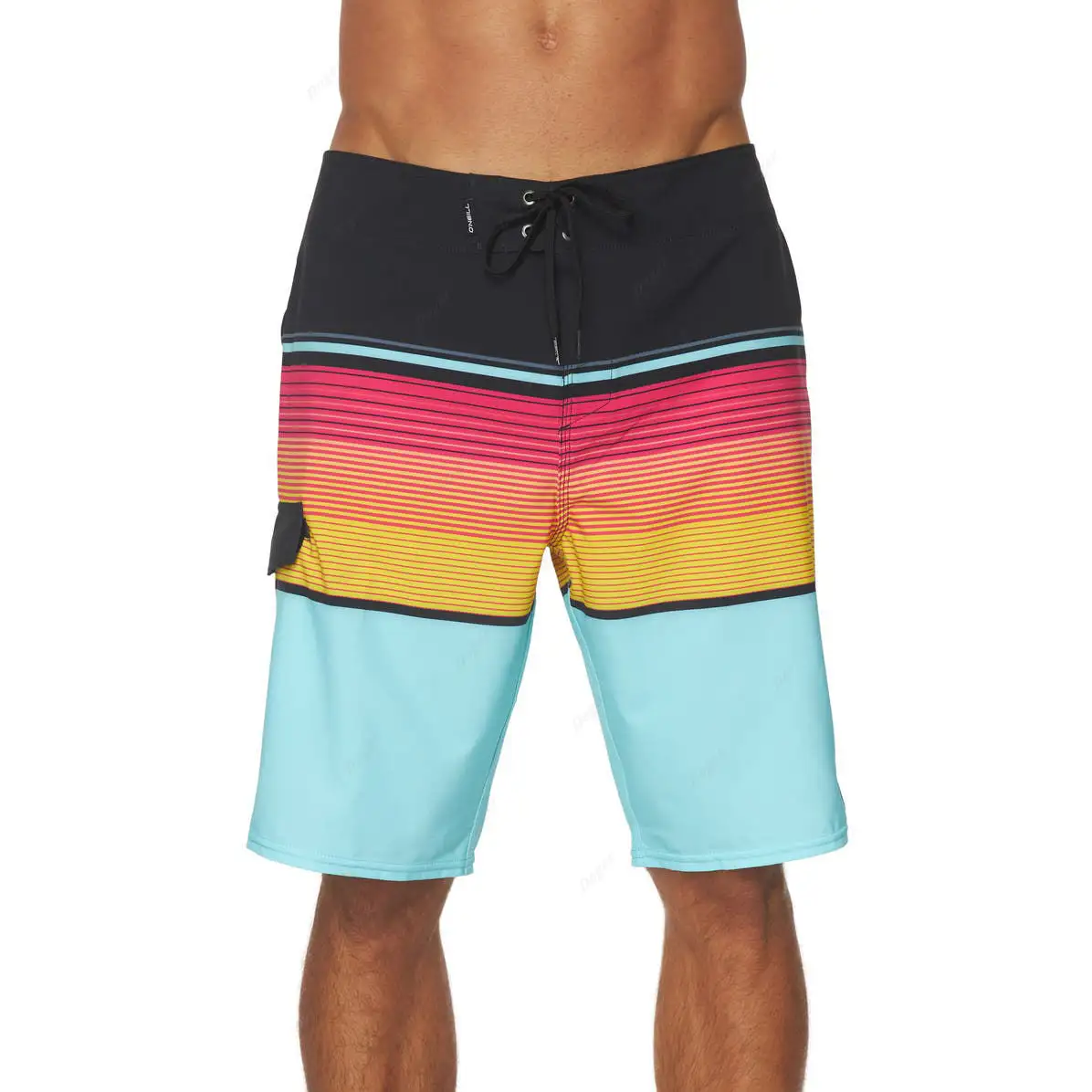 Mens Stripe Natação Beachwear Swim Trunk Atacado Design Luxo Swimwear Shorts 100% Poliéster Reciclado Shorts de Praia Para Homens