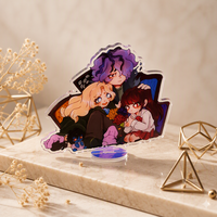 Figurine de personnage d'anime arc-en-ciel en acrylique écologique personnalisée, support de bureau, décoration, collection, cadeau