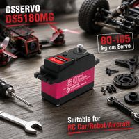 Servomoteur numérique DSSERVO DS5180MG 80KG 8.4V à couple élevé, engrenages métalliques, étanche IP67 pour voitures RC 1/5, robots et pièces d'avions à voilure fixe