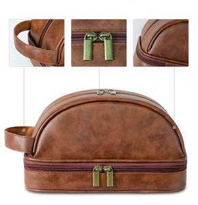 Customised High Quality Vintage PU Cosmetic <b>Wash</b> <b>Bag</b> for <b>Women</b> Multi-Functional <b>Wash</b> <b>Bag</b> for Beauty Essentials - Product Image 5