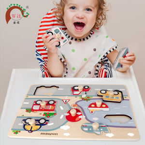 In età prescolare Giocattoli di gioco <span class=keywords><strong>per</strong></span> il Capretto Puzzle di Legno Animale Di Puzzle con Pioli - Product Image 1