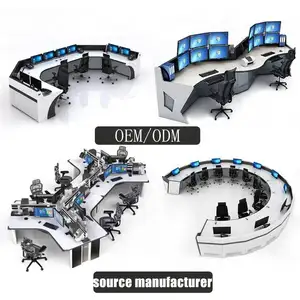 High-End LED Security Command Center Monitor Console Desk Customized Control Room Furniture For Office Use Staff Workstation