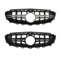 Grille de pare-chocs avant pour Mercedes W213 Classe E 2016-2020 AMG E63S Panamericana GT Style ABS Noir brillant Argent Remplacement