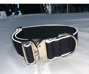 Heavy Duty Luxury Personalized <strong>Dog</strong> <strong>Collar</strong> with Iron Buckle Reflective Design &amp; Custom Logo - Product Image 5