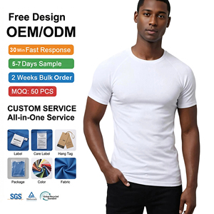Vêtements d'entraînement pour hommes, personnalisation, t-shirt de sport, broderie en chenille, coton élastique, spandex, t-shirts de compression unisexes pour le jogging - Product Image 1