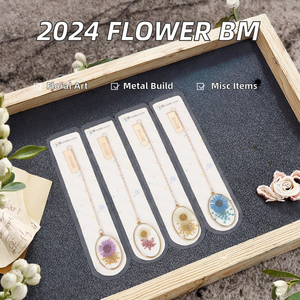 Marcapáginas <span class=keywords><strong>de</strong></span> Metal creativo 2025 con flores secas, papelería escolar y estudiantil personalizable para educación y <span class=keywords><strong>agencia</strong></span> <span class=keywords><strong>de</strong></span> viajes - Product Image 3
