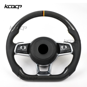 Volante de cuero completo apto para Volkswagen MK7 MK6 GTI GTD GTS GTE GLI <span class=keywords><strong>R</strong></span>-Line <span class=keywords><strong>R</strong></span> Golf7 Golf6 CC Polo Jetta SCIROCCO - Product Image 1