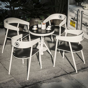 Chaise et table de bistrot en métal robuste, solution de mobilier unique et <span class=keywords><strong>chic</strong></span> de style industriel pour les espaces créatifs, bars à thème, studios - Product Image 3