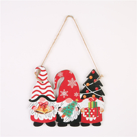 Décorations de Noël en bois écologiques et colorées : mini Père Noël, gnome, vieil homme de la forêt, pendentif pour la maison