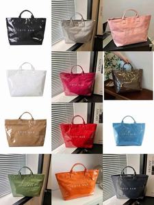 Bolsa de mano blanca de gran capacidad, impermeable, Pvc Dupont, Kraft lavado, artesanías de papel de moda con estilo de amor - Product Image 5