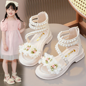 <span class=keywords><strong>Scarpe</strong></span> da spiaggia per studenti <span class=keywords><strong>scarpe</strong></span> da principessa con suola morbida con tacco piatto sandali da <span class=keywords><strong>bambina</strong></span> con punta aperta - Product Image 3