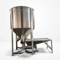 Mélangeur automatique de granulés plastiques en acier inoxydable avec chauffage électrique, trémie de mélange plastique, cuve de mélange plastique