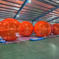 Ballon gonflable réfléchissant flottant, boule miroir en PVC, grande sphère brillante rose, discothèque, soirée, imperméable, durable