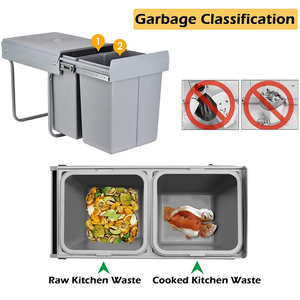 <span class=keywords><strong>Tiroir</strong></span> de recyclage <span class=keywords><strong>coulissant</strong></span> de tri 40 litres <span class=keywords><strong>armoire</strong></span> ménage caché <span class=keywords><strong>cuisine</strong></span> poubelle déchets <span class=keywords><strong>avec</strong></span> couvercle poubelle retirer grand - Product Image 4