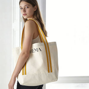 Bolsa de Mano Personalizable de Lona Suave, Gran Volumen, Colorida, Tipo Tote, para Playa o Compras - Product Image 1