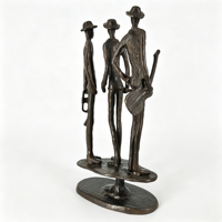 Sculptures en fer forgé Trio : Ornements d'ambiance pour la maison, le café, le bar, le bureau – Objets de collection pour les passionnés de musique