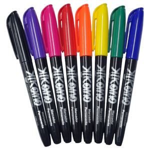 Ensemble de 8 marqueurs permanents en couleurs vibrantes, emballés en blister - Product Image 1