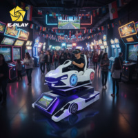 Simulateur de course VR 4D commercial Eplay Factory pour un joueur, plateforme de mouvement HD 55 pouces, machine d'arcade à monnayeur