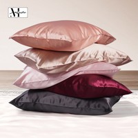 Funda de Almohada de Tela Brocada de Seda Real, Tejida, Ligera, Lavable, Resistente a la Abrasión, Certificada por OEKO-TEX, 100% Seda