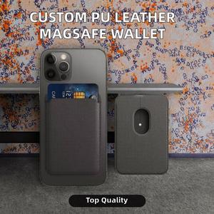 Portefeuille magnétique en cuir PU de haute qualité avec logo personnalisé pour cartes, compatible MagSafe, pour les voyages et les industries automobile, vente en gros - Product Image 2