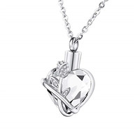 Urna Conmemorativa para Cenizas de Mascotas, de Acero Inoxidable, Color Púrpura, con Forma de Corazón, Diseño Ecológico y Duradero