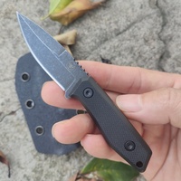 Kleines Survival Tactical Camping Messer mit 420 Stahl G10 Griff Feste Klinge und Kydex Scheide DIY Grade OEM anpassbar