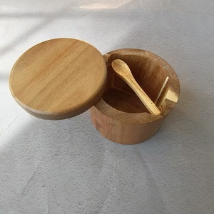 Contenitore per Sale <span class=keywords><strong>in</strong></span> <span class=keywords><strong>Legno</strong></span> con Coperchio e Cucchiaio, Ecologico <span class=keywords><strong>in</strong></span> <span class=keywords><strong>Legno</strong></span> di Acacia, <span class=keywords><strong>Porta</strong></span> <span class=keywords><strong>Spezie</strong></span> e Condimenti - Product Image 6