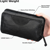 Pochette en filet EDC, organisateur modulaire pour sac à dos, panneau d'insertion, pochette utilitaire avec fermeture auto-agrippante et fermeture éclair, sac de rangement
